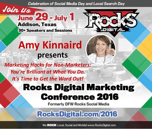 Amy Kinnaird Marketing Hacks at Rocks Digital Marketing Conference Dallas 2016