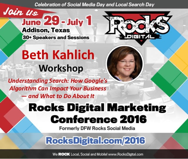 Beth Kahlich, Rocks Digital Marketing Conference 2016