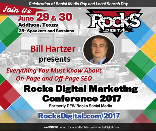 Bill Hartzer, Domain Authority at Rocks Digital Marketing Conference in Dallas 2017