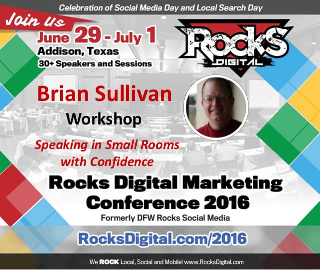 Brian Sullivan, Speaking Workshop, Rocks Digital 2016