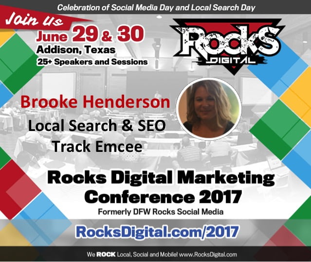 Brooke Henderson, Local Search & SEO Rocks Digital Track Emcee