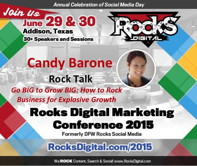 Meet Candy Barone, Rocks Digital Marketing Conference, Dallas 2015