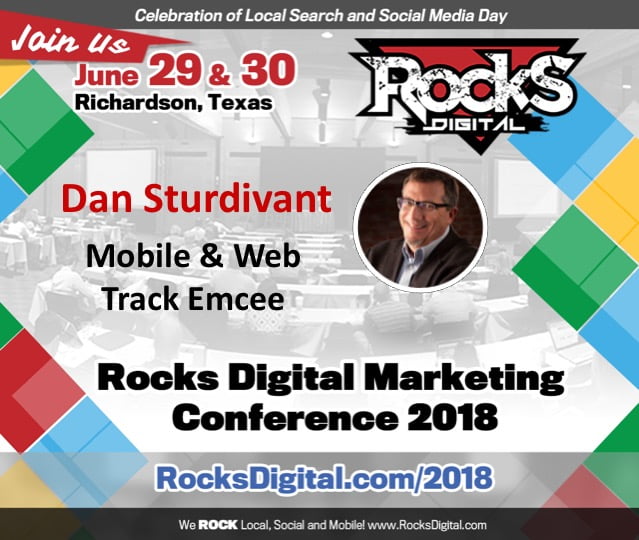 Dan Sturdivant, SEO Pro, to Emcee the Mobile and Web Track at Rocks Digital 2018