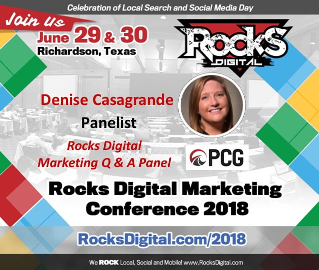 Denise Casagrande, Social Media Director at PCG Companies, Joins the 2018 Rocks Digital Marketing Q & A Panel