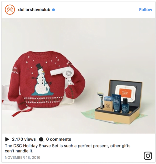 Dollar Shave Club Instagram