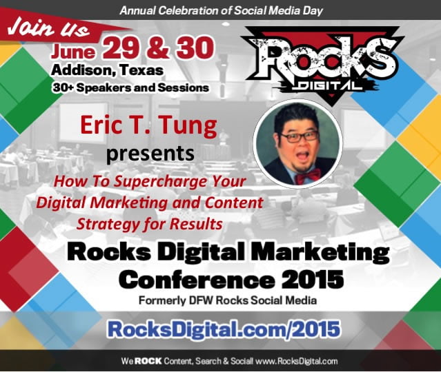 Eric T. Tung, Social Media Influencer, Speaks on Content Strategy at Rocks Digital Marketing Conference