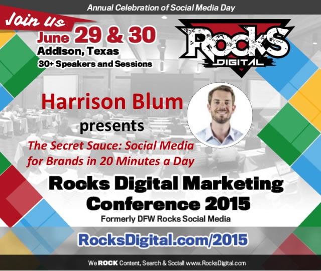 Meet Harrison Blum, Social Media Speaker, Rocks Digital Marketing Conference 2015