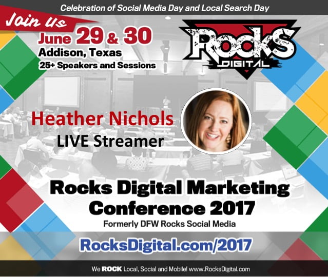 Heather Nichols, to Live Stream at Rocks Digital 2017