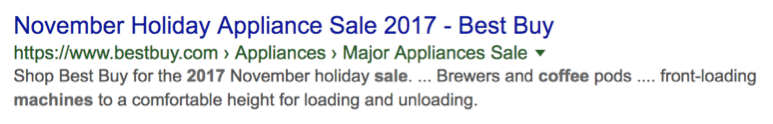 Holiday Featured Search