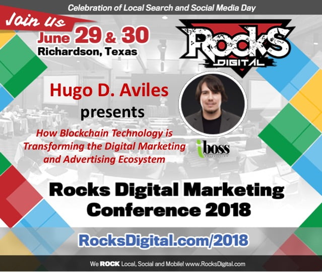 Hugo D. Aviles, Blockchain Portfolio Manager, to Speak on Digital Marketing Smart Contracts at Rocks Digital 2018