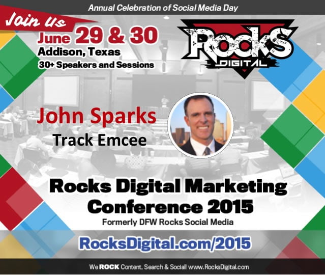 John Sparks, Social Media Expert to Emcee at Rocks Digital Marketing Conference 2015