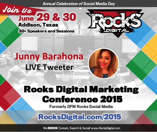 Junny Barahona, Live Tweeter Rocks Digital 2015