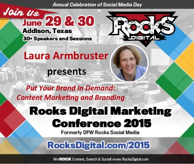 Laura Armbruster, Content Marketing Strategist to Speak at Rocks Digital Marketing Conference 2015