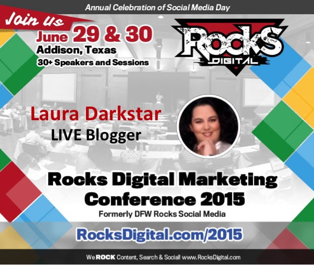 Laura Darkstar, Virtual Assistant to LIVE Blog at Rocks Digital 2015