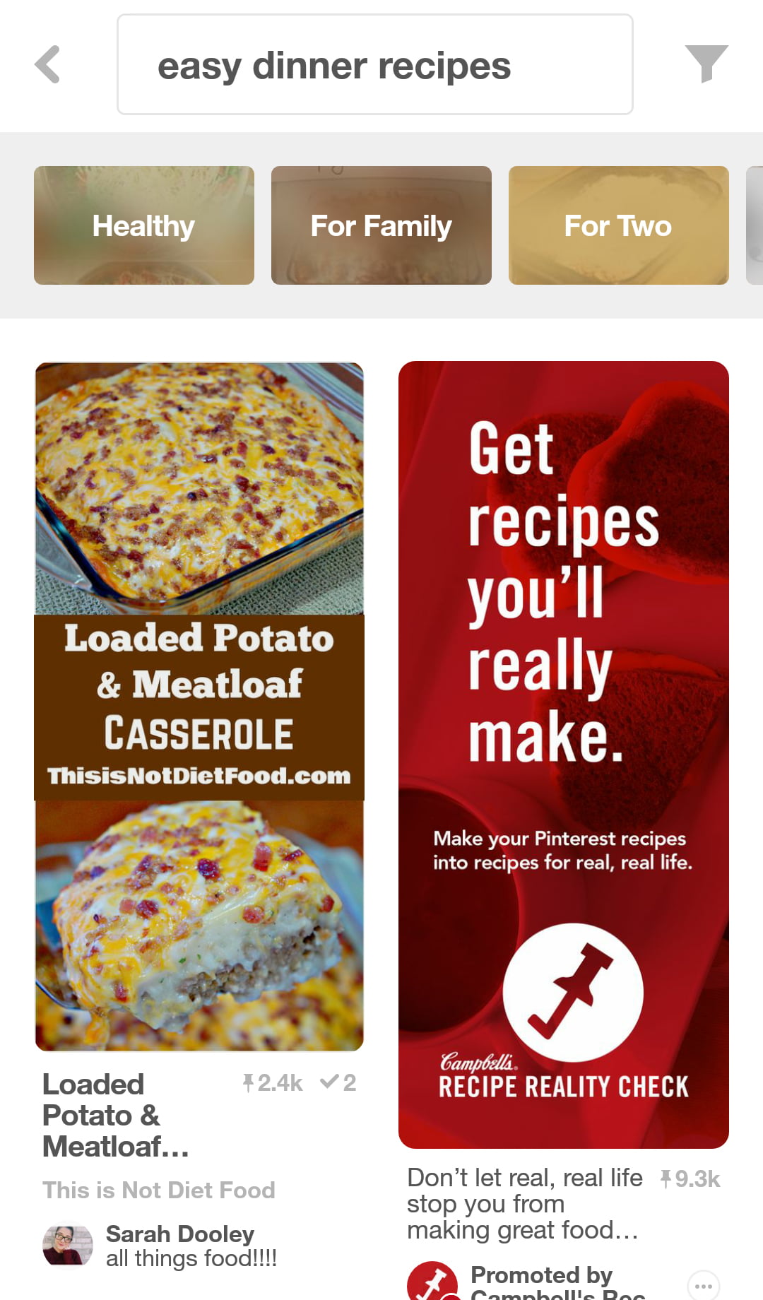 Pinterest Trending Ideas Search on Mobile